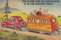 Vintage trailer humor postcards